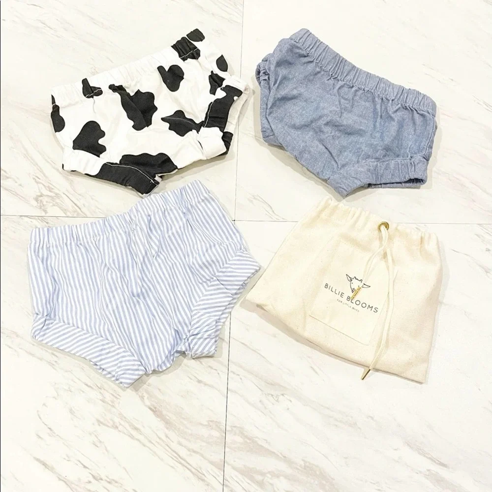 Billie Blooms Baby Bloomers 3 Pack and Canvas Bag